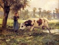 Kühe auf der Weide Leben Bauernhof Realismus Julien Dupre